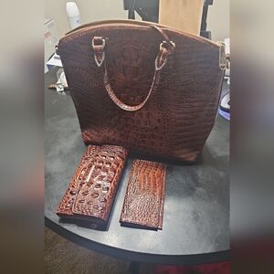 Large Brahmin Bag and 2 wallets